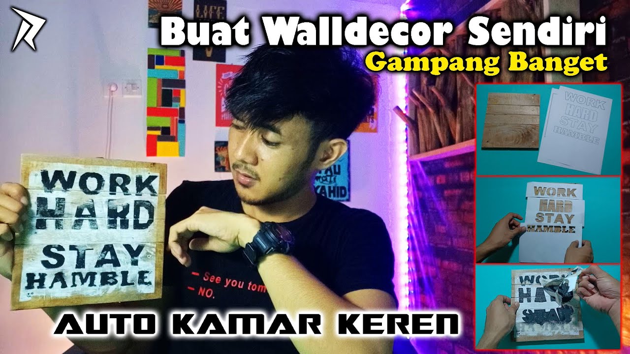 CARA MEMBUAT WALL DECOR SENDIRI - KREATIFIR - YouTube