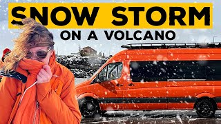 Escaping a WINTER STORM in our van (Mount Etna, Sicily)