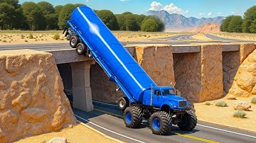 Cars vs UNFINISHED Road Bridge Challenge #5 - BeamNG.drive Fails & Crashes 2025!