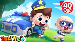 Little Police Chases Thief | Police Chase | Learn Colors | Nursery Rhymes & Kids Songs | Yes! Neo