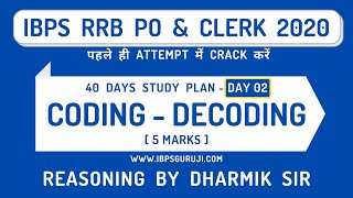 Coding decoding super tricks for ibps rrb po and clerk 2020 | day 2 5
marks in 3 minutes only