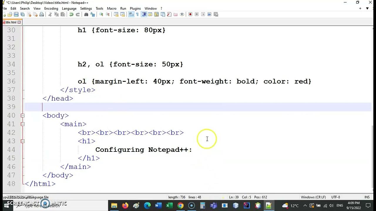 Notepad++ Configuring AutoClosing of Tags and ({[, and of Variables and