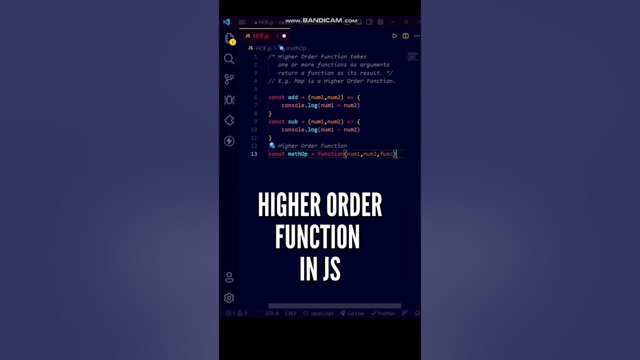 🤩🤩 Advanced Higher Order Function (HOF) in JavaScript! #shorts # ...