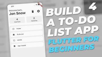 Build a ToDo List App - Flutter Tutorial for Beginners | Part 4