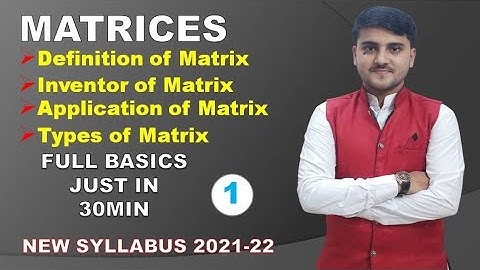 Matrices Class 12 part 1 full Basic | Shadab Khan
