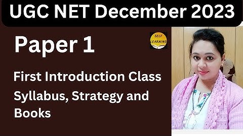 UGC NET Paper 1 December 2023 First Introduction Class by MONISHA MISHRA