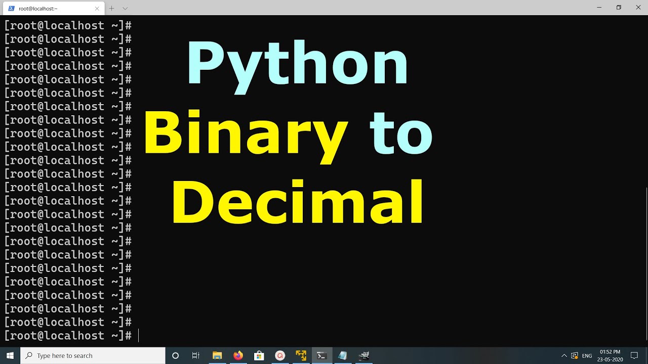 Python How To Convert Binary To Decimal