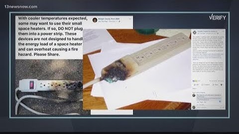 VERIFY: Space heaters and power strips