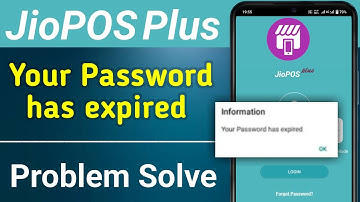 Your Password has expired Jio POS Plus Problem Solve - 2023