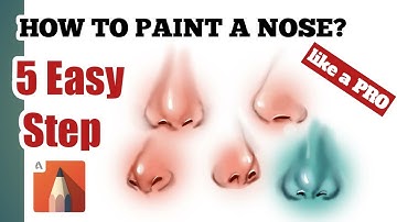 5 EASY STEP for beginner [HOW TO PAINT A NOSE LIKE PRO?]- AUTODESK SKETCHBOOK