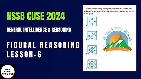 NSSB CUSE 2024 | General Intelligence & Reasoning | Figural Reasoning  | Lesson-6