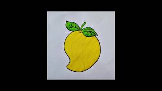 Drawing and Coloring Mango fruit #art #artist #fun #fruits #shorts #drawing #mango #summer