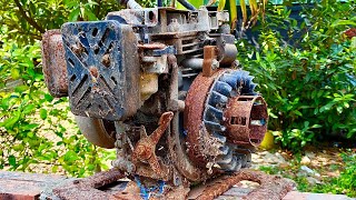 Restoration rusty old 4-stroke engines | Restore and repair old water pump motor