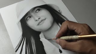 Liza Soberano Charcoal And Graphite Drawing