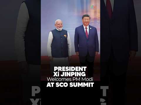 PRESIDENT XI JINPING Welcomes PM Modi AT SCO SUMMIT 