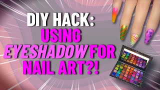 Using EYESHADOW for nail art!? | Does it really work? | Easy DIY Nail Designs