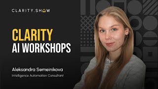 AI Workshop at CLARITY - Formats, Value & Who They's For