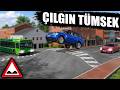 ŞEHRİN ORTASINA DEVASA TÜMSEK ÇIKTI!!! ÇILGIN TÜMSEK VS ARABA BeamNG.drive