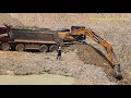 SANY Excavator digging loading Daewoo dump trucks