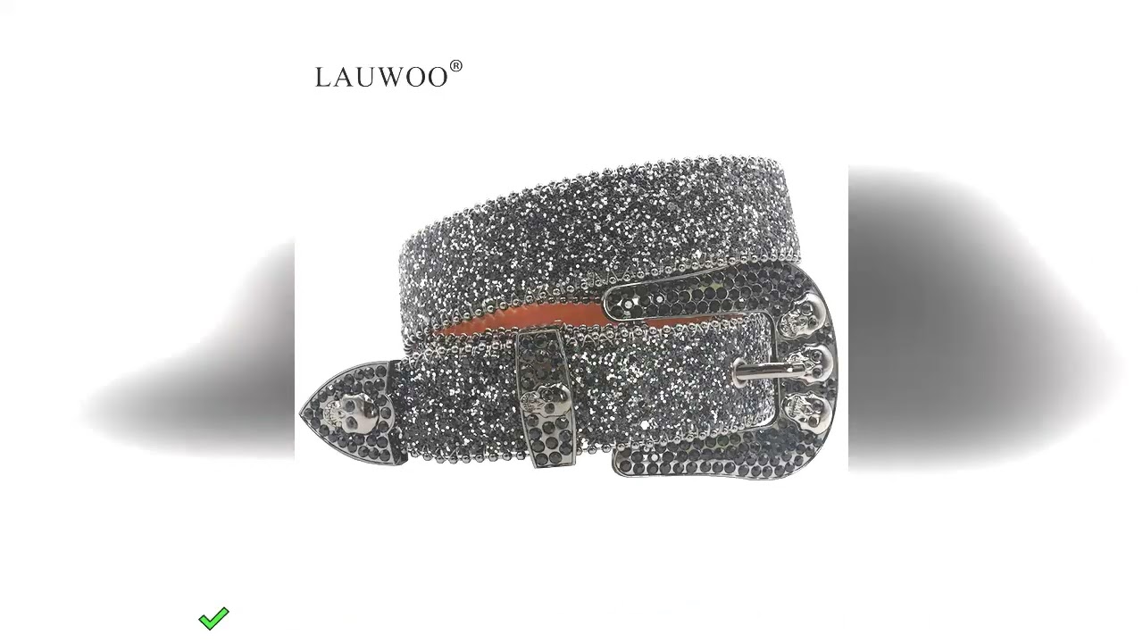 Skull Rhinestone Belts For Women Men Y2K Leather Strap Crystal Studded Western Cowgirl Cowboy Diamon