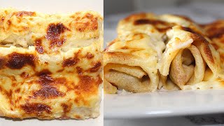 كانيلوني بالكريب واللحم المفروم أكلة إيطاليا جد لذيذة وسريعة التحضير || cannelloni recipe