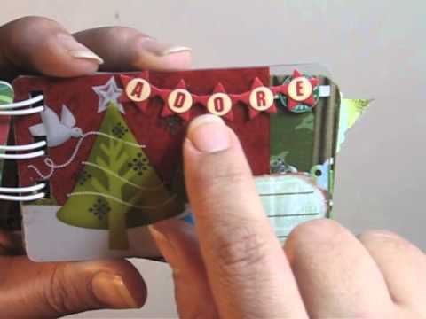 completed starbucks card mini scrapbooking tiendas