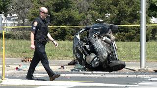Man Killed After Violent Rollover Crash Leaves Car Destroyed in Uniondale