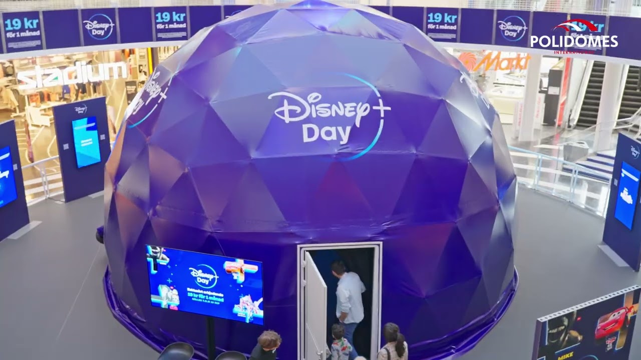 Disney+ Day in a 360 Projection Dome by Polidomes Stockholm