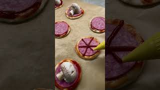 МИНИ-ПИЦЦЫ на Хэллоуин #легкиерецепты #вкуснопростоибюджетно #aesthetic #healthyfood #рецепт #еда