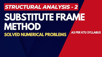 SUBSTITUTE FRAME METHOD | SOLVED NUMERICAL PROBLEMS | CET302 | SA-2| STRUCTURAL ANALYSIS | KTU