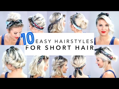 видео: 10 Easy Hairstyles for Short Hair With Headband | Milabu