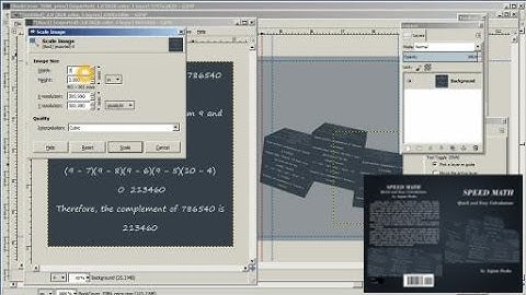 Create book cover from scratch using Gimp