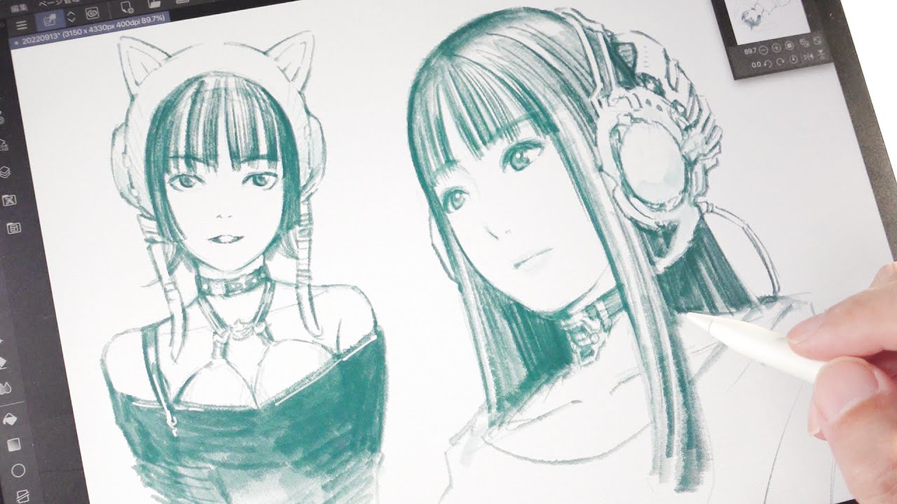Sketch on iPad : ラフスケッチを整える CLIP STUDIO - YouTube