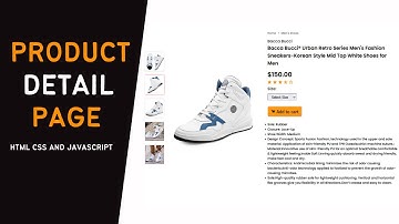 How To  Make Ecommerce Website Product Detail Page Using HTML , CSS & Javascript