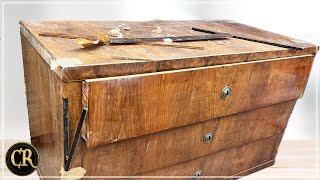 I am restoring a damaged Biedermeier dresser from 1847