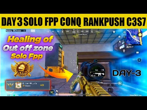 DAY-3 Solo fpp Conqueror rankpush C3S7 | Solo fpp Conqueror tips & trick #solofpprankpushtoconqueror