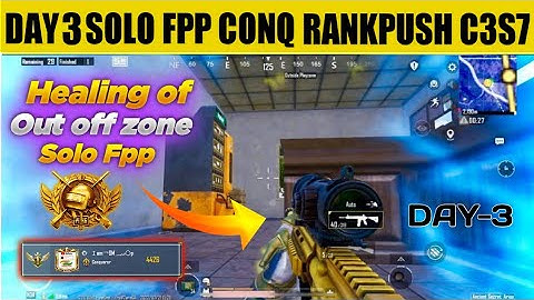 DAY-3 Solo fpp Conqueror rankpush C3S7 | Solo fpp Conqueror tips & trick #solofpprankpushtoconqueror