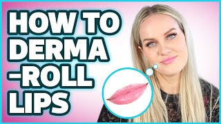 BIGGER LIPS IN 5 min AT HOME - how to properly use dermaroller at home