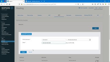 Routing Dynamic: OSPF - Sophos XG Firewall