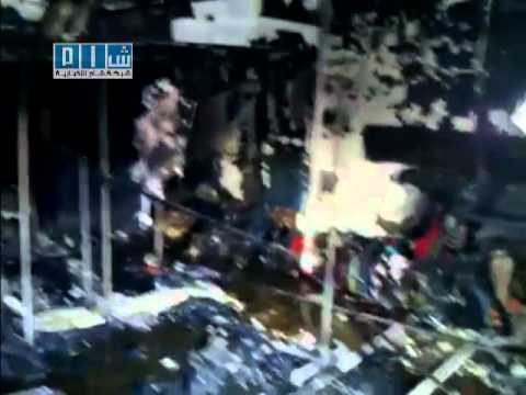 شام حمص باب السباع أثار هجوم الجيش و الشبيحة 11 7 ج4