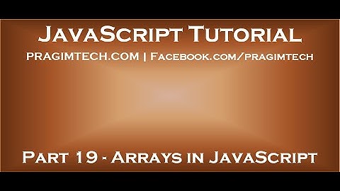 Arrays in javascript