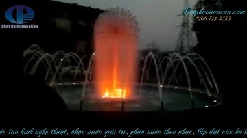 Đài phun nước nghệ thuật hồ nước hình tròn,  phun nước nghệ thuật cho bể tròn