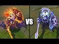Eternal Aspect Leona vs Lunar Eclipse Leona Skins Comparison (League of Legends)