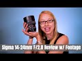 How to choose a wide angle lens to purchase  sigma 1424mm f28 review in 4k footage