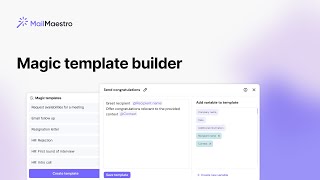 How to use the Magic template builder