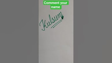 ✨ Cursive Name Art | Stylish Name Writing in Cursive | Calligraphy for Beginners #shorts #kulsum