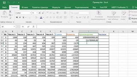 Как умножать числа в Excel Функция ПРОИЗВЕД