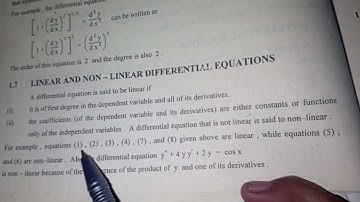 lec 1 part 6 mathematical method bs math 6th semester topic:definition of liner and non linear D.E