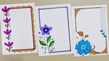 Border designs|Project work design|Project border design|Assignment front page design|Design borders