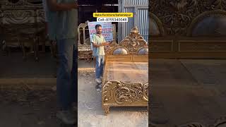 Saharanpur furniture Rihan Malik full handicraft work carving bed 🛏️🪑